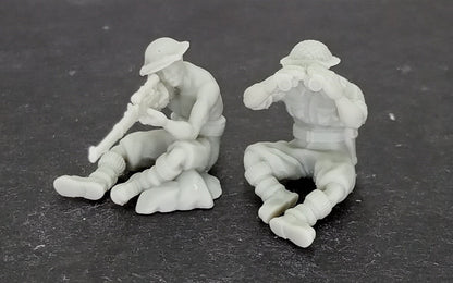 WWII British 8th Army Sniper Team (2 models) Various Scales Historical Wargaming