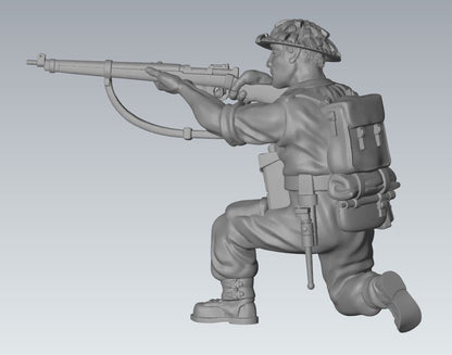 WWII British Army Combat Squad (7 models) Various Scales Historical Wargaming