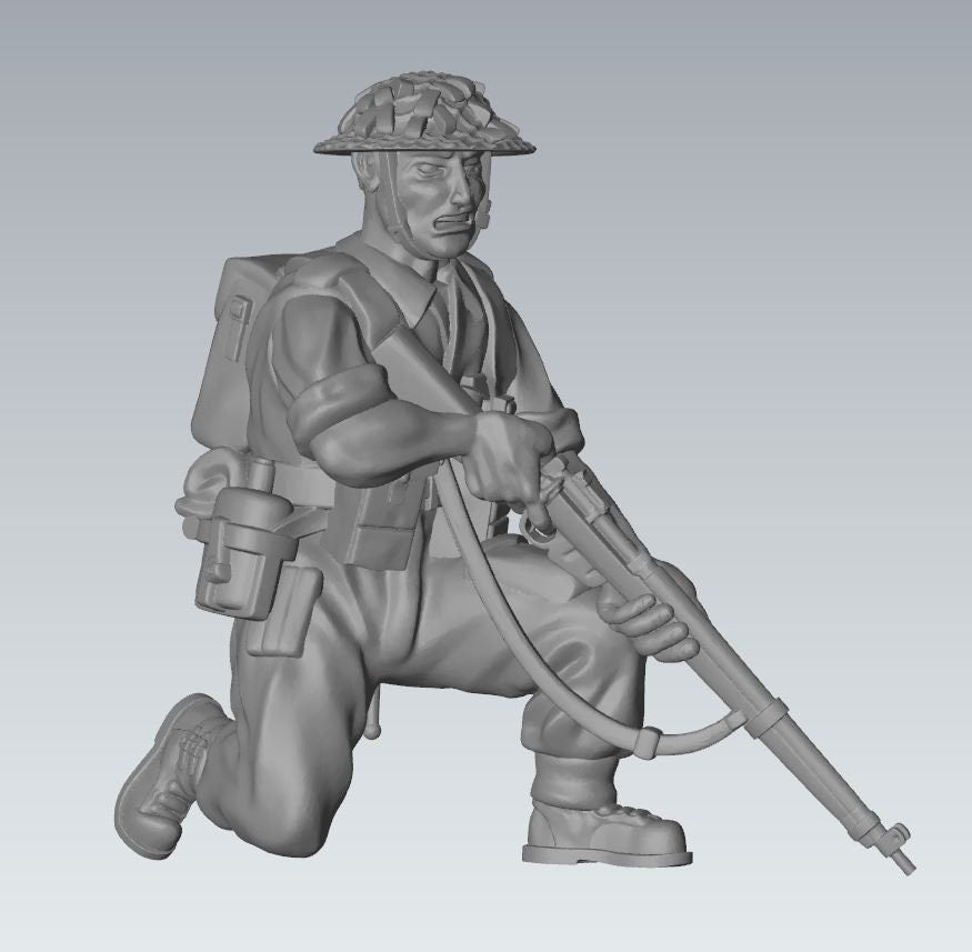 WWII British Army Combat Squad (7 models) Various Scales Historical Wargaming (US tariffs are pre-paid by us)