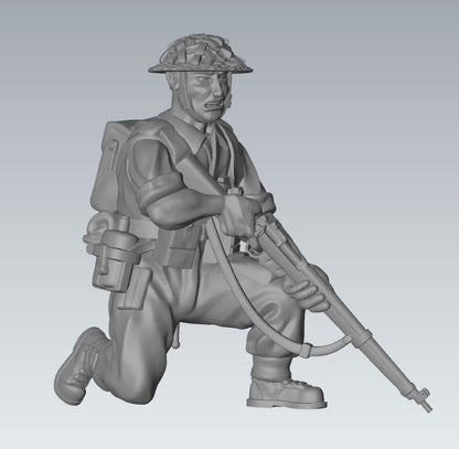 WWII British Army Combat Squad (7 models) Various Scales Historical Wargaming