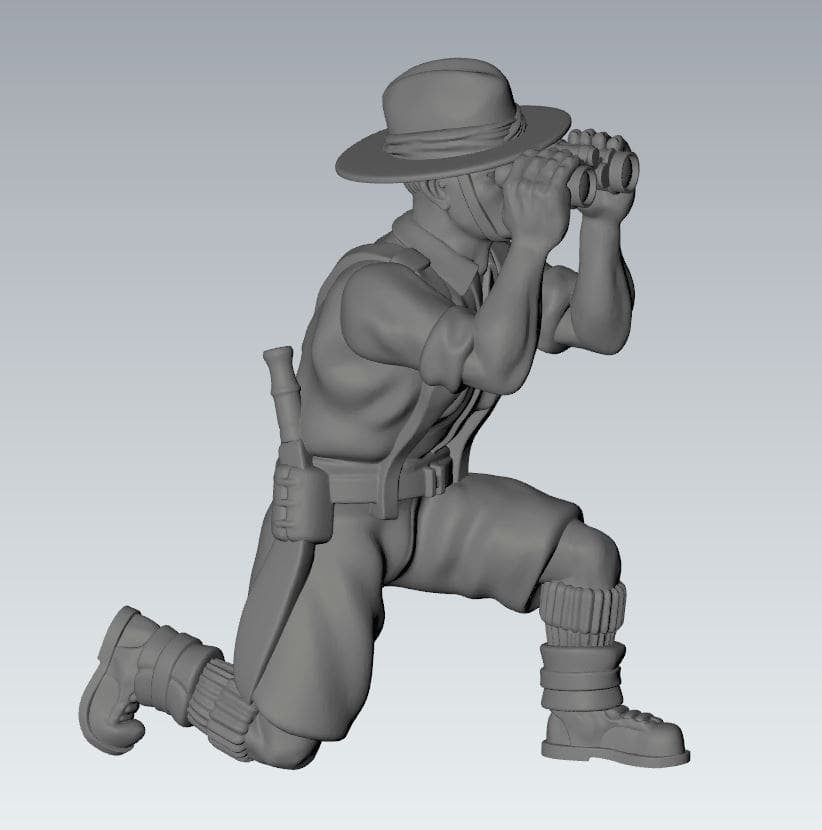 WWII Gurkha Vickers 303 MMG with Crew (3 models) Various Scales Historical Wargaming