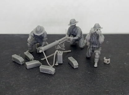 WWII Gurkha Vickers 303 MMG with Crew (3 models) Various Scales Historical Wargaming