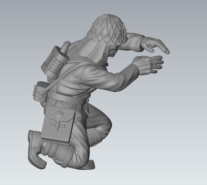 WWII Japanese SNLF Medic Team (3 models) Various Scales Historical Wargaming