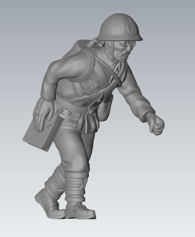 WWII Japanese SNLF Medic Team (3 models) Various Scales Historical Wargaming