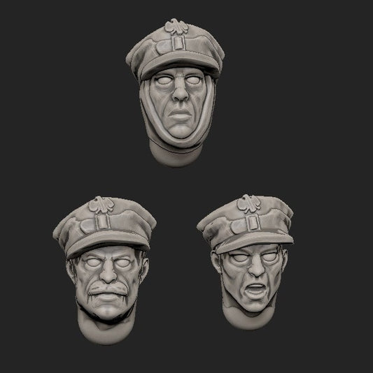 WWII Set of Polish Soldiers Heads (6 models) Various Scales Historical Wargaming (US tariffs are pre-paid by us)