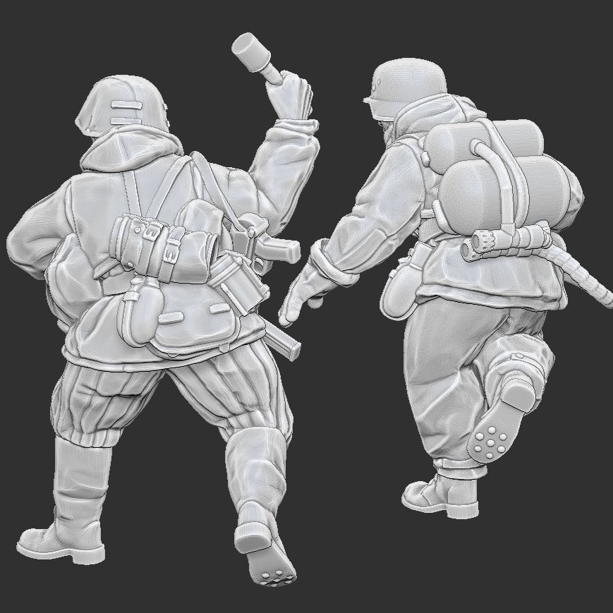 WWII German Flamethrower (2 models) Various Scales Historical Wargaming (US tariffs are pre-paid by us)