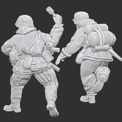WWII German Flamethrower (2 models) Various Scales Historical Wargaming (US tariffs are pre-paid by us)
