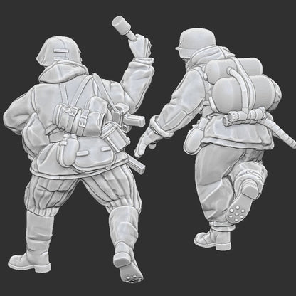 WWII German Flamethrower (2 models) Various Scales Historical Wargaming