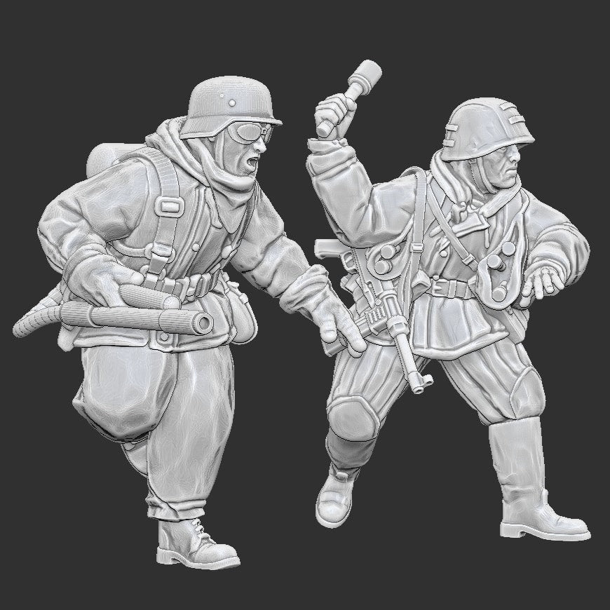 WWII German Flamethrower (2 models) Various Scales Historical Wargaming