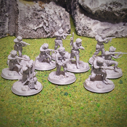WWII US Paratroopers Infantry Squad 3 (10 models) Various Scales Historical Wargaming (US tariffs are pre-paid by us)