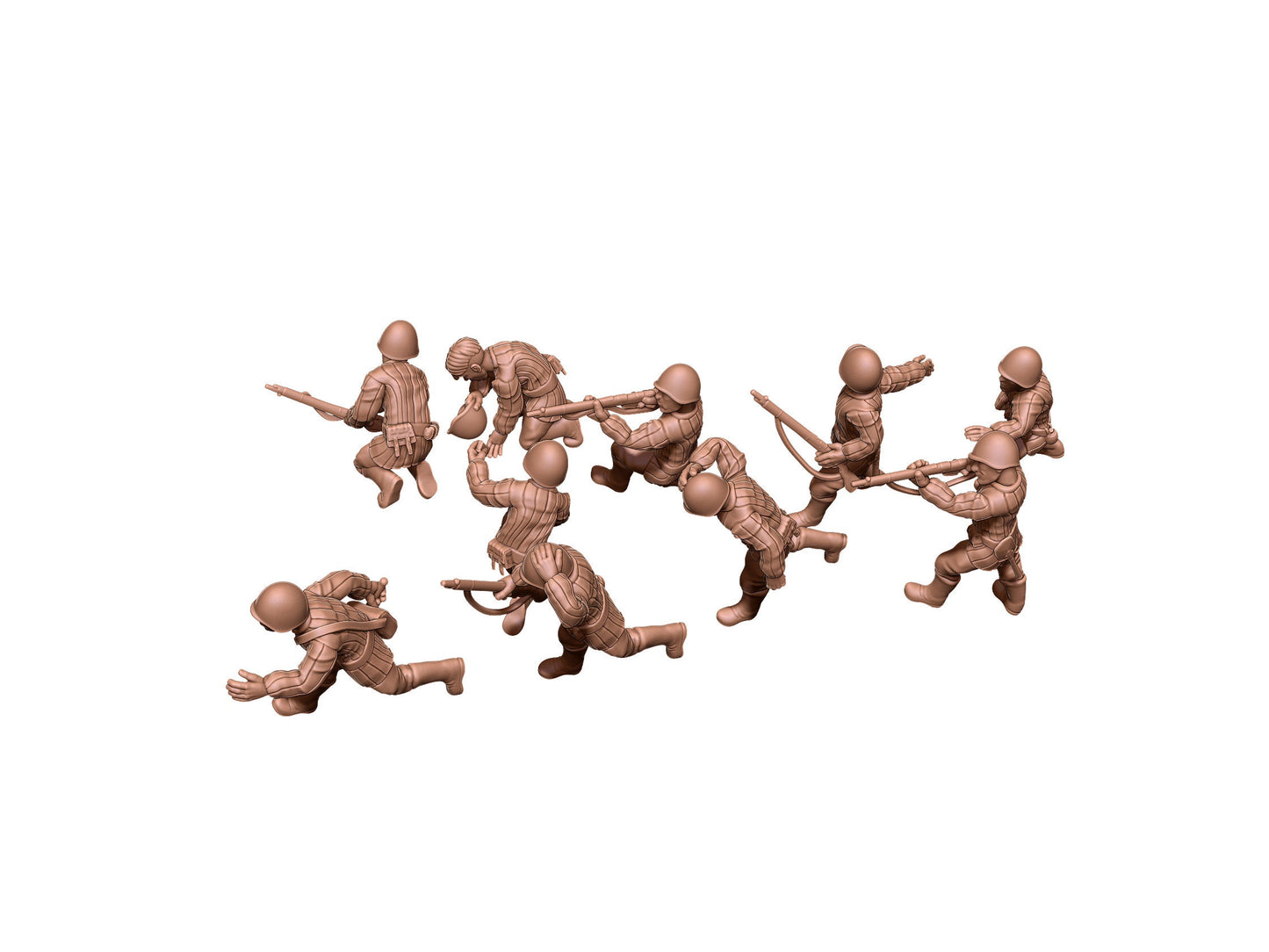 WWII Soviet Conscript Unit (10 models) Various Scales Historical Wargaming