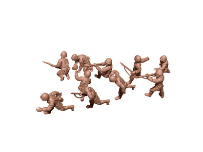 WWII Soviet Conscript Unit (10 models) Various Scales Historical Wargaming