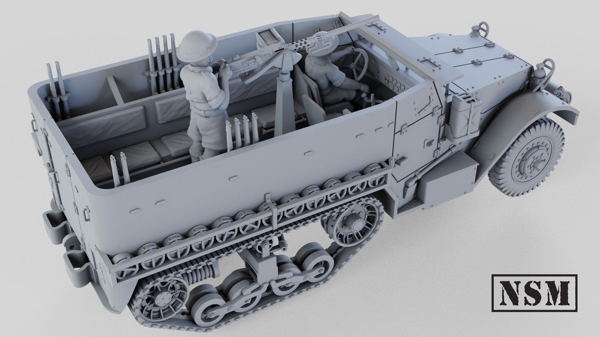 WWII British 8th Army M5 Halftrack (Optional Sikh Crew) Various Scales Historical Wargaming (US tariffs are pre-paid by us)
