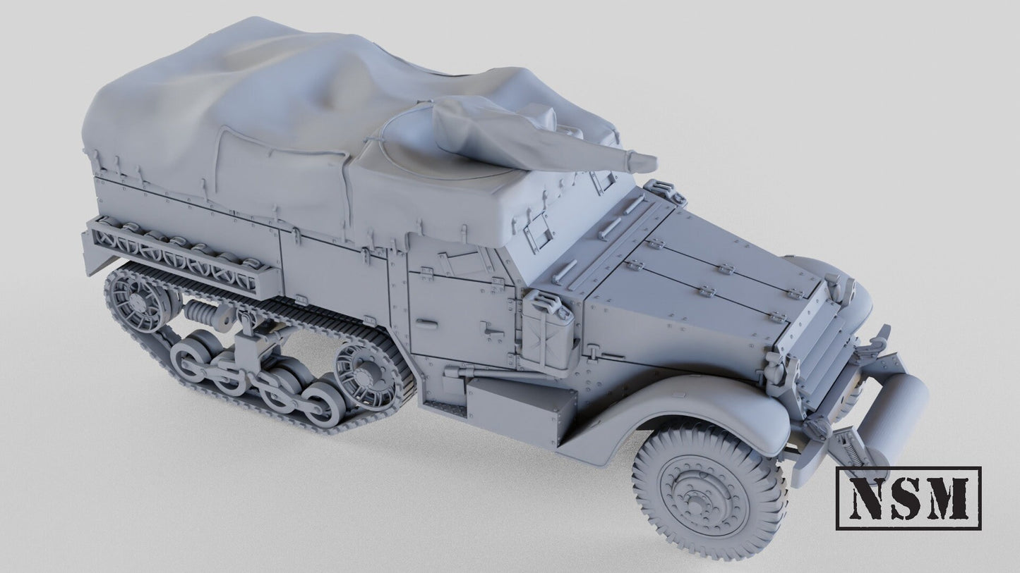 WWII US M2A1 Halftrack 3 Variants Various Scales Historical Wargaming