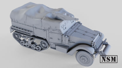 WWII US M2A1 Halftrack 3 Variants Various Scales Historical Wargaming