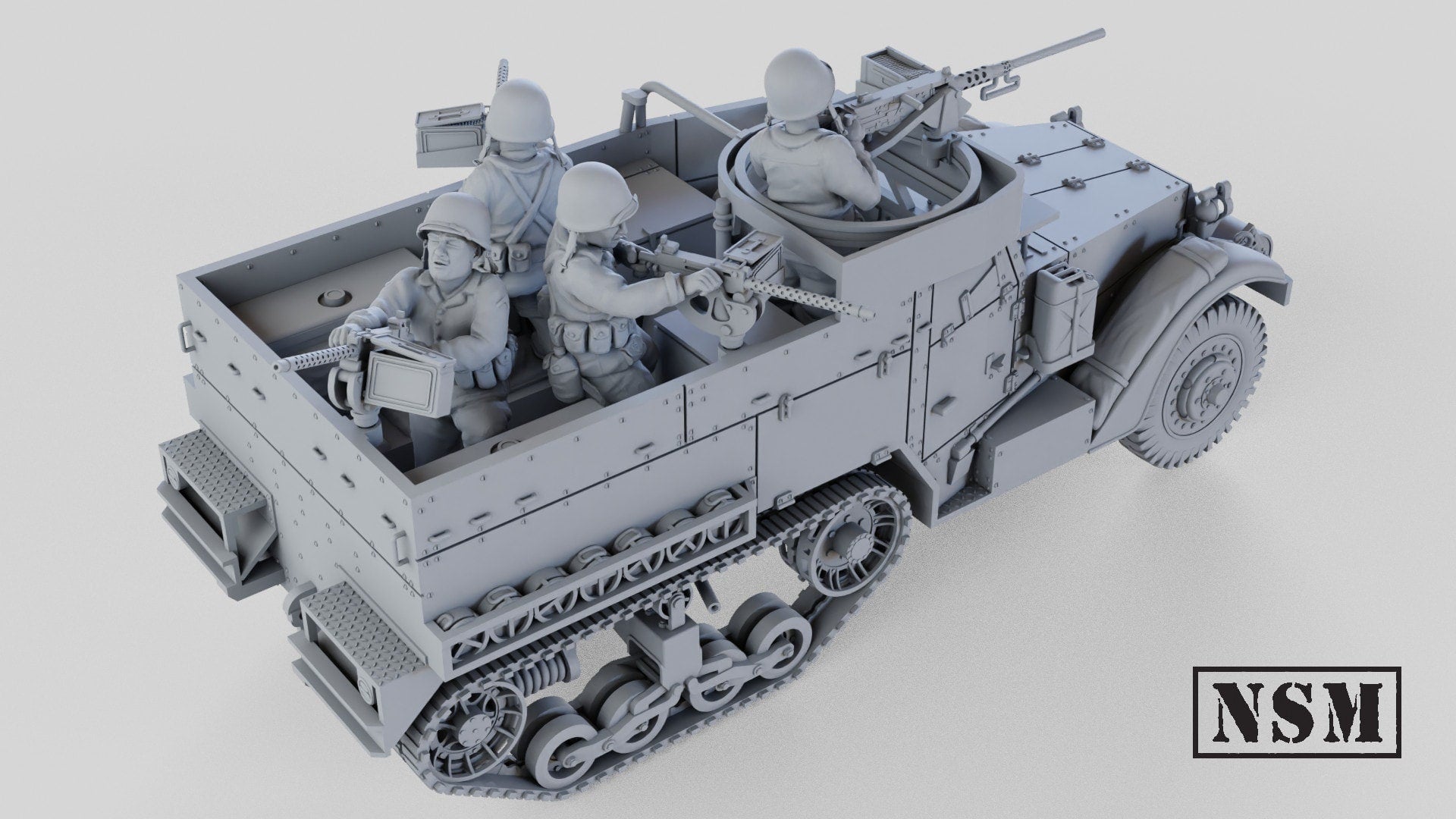 WWII US M2A1 Halftrack 3 Variants Various Scales Historical Wargaming (US tariffs are pre-paid by us)