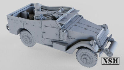 WWII US M3A1 Scout Car with Crew Various Scales Historical Wargaming