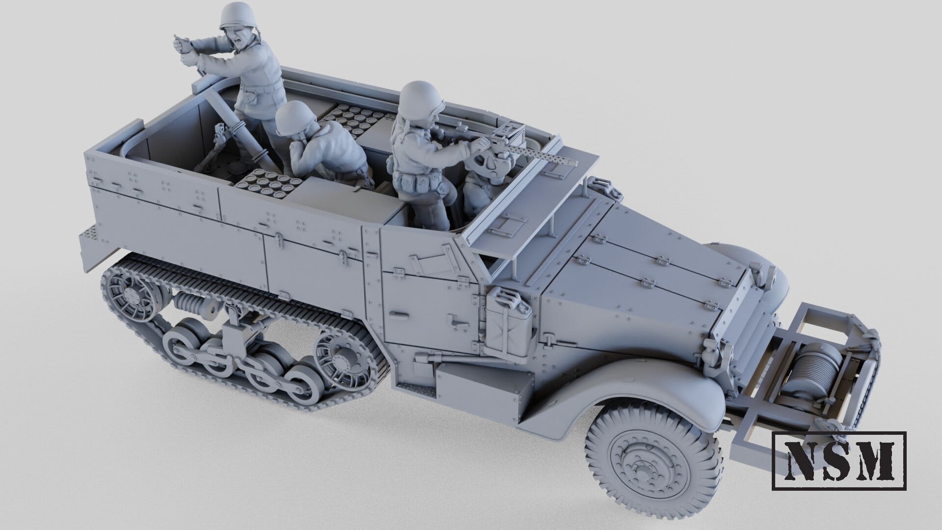 WWII US M4 Mortar Carrier Various Scales Historical Wargaming (US tariffs are pre-paid by us)