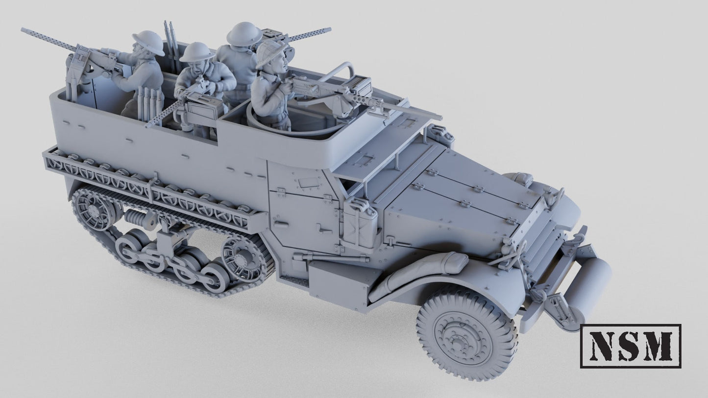 WWII US M5A1 Halftrack British Crew Various Scales Historical Wargaming (US tariffs are pre-paid by us)