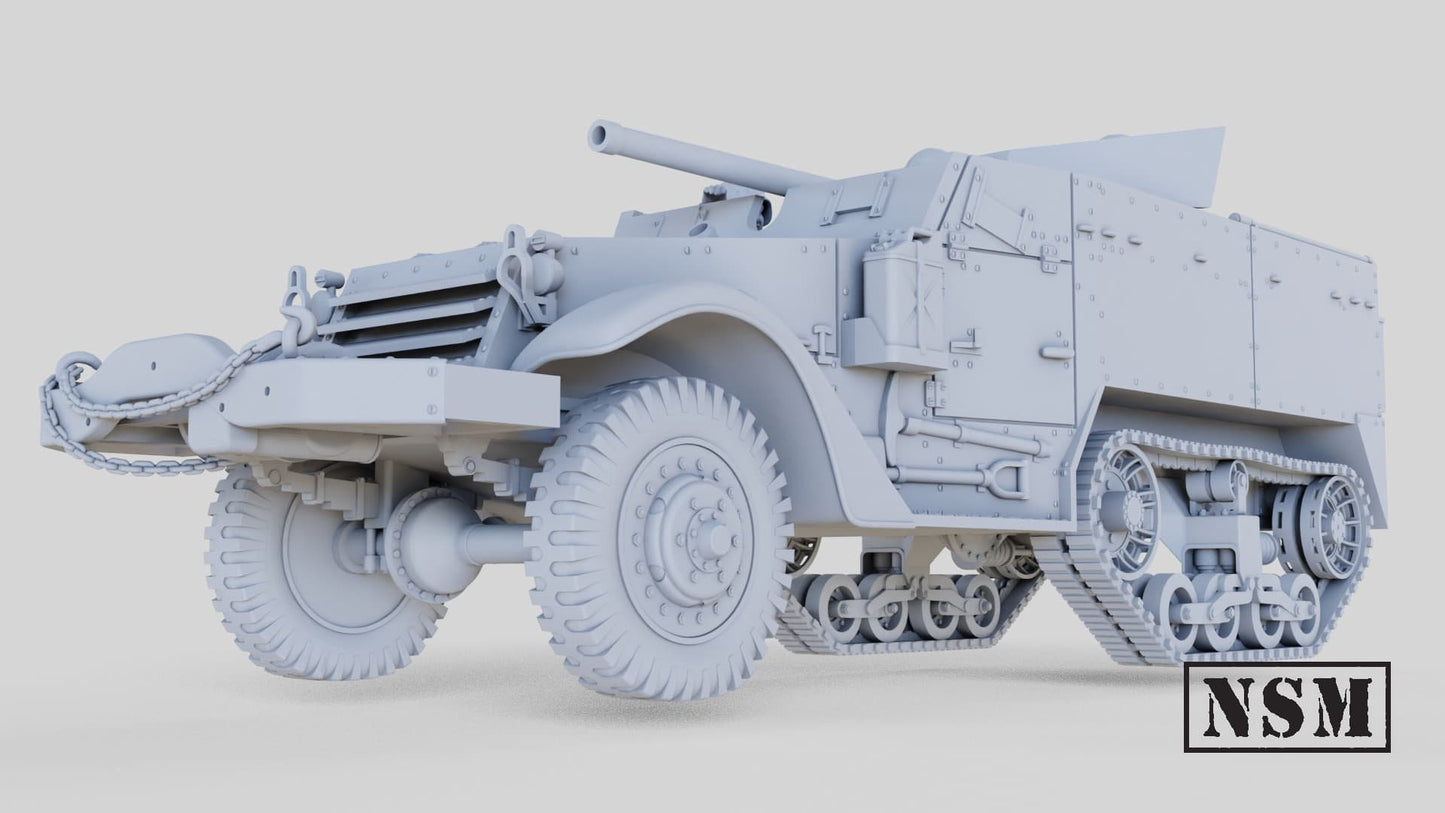 WWII US T48 57mm Gun Motor Carriage Halftrack Various Scales Historical Wargaming (US tariffs are pre-paid by us)