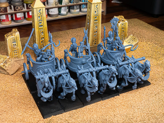 Highland Miniatures Ancient Skeletal Chariots (3)