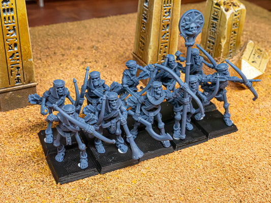 Highland Miniatures Ancient Skeletons with Bows x10  AOS TOW WC Opr Fantasy Models