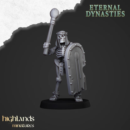 Highland Miniatures Ancient Skeletons with Spears and Hand Weapons x20 TOW AoS Fantasy