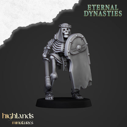 Highland Miniatures Ancient Skeletons with Spears and Hand Weapons x20 TOW AoS Fantasy