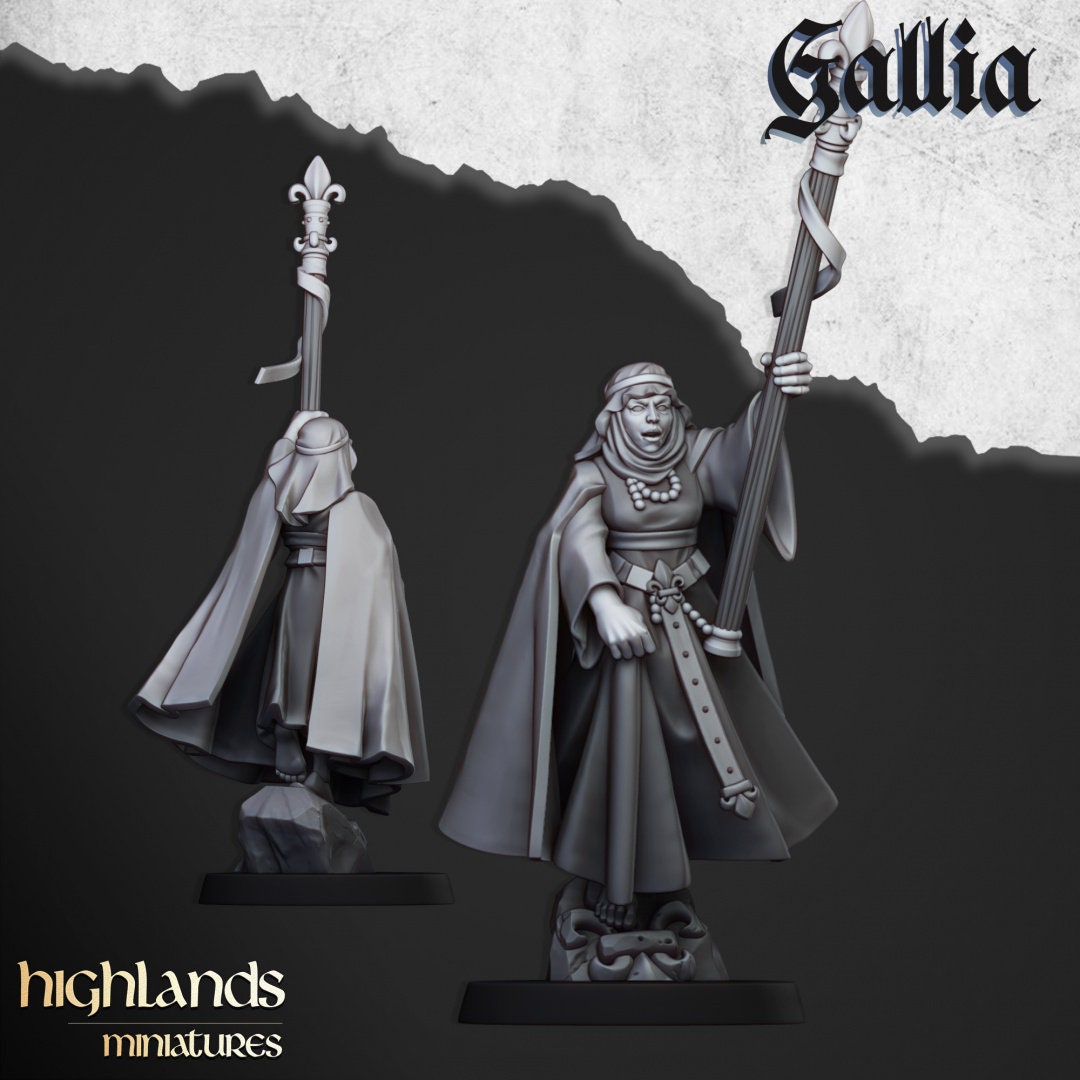 Highland Miniatures Damsel of Gallia on Foot Fantasy ToW AoS Hero