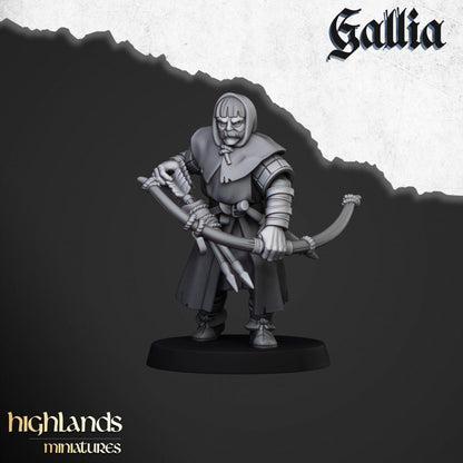Highland Miniatures Gallia Archers x12 Fanatsy AoS ToW
