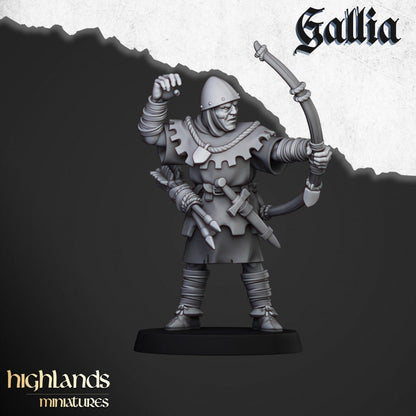 Highland Miniatures Gallia Archers x12 Fanatsy AoS ToW