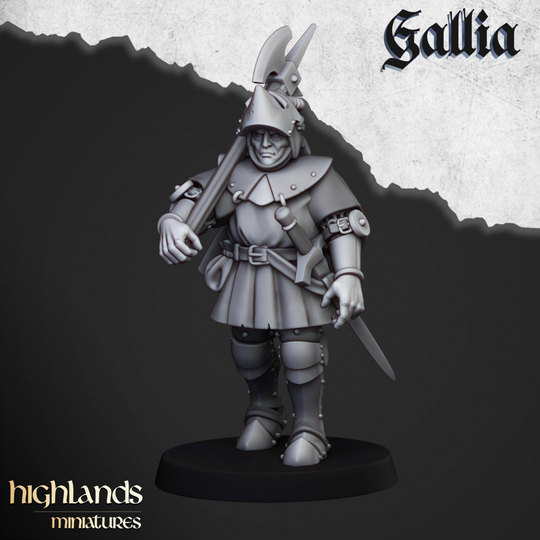 Highland Miniatures Knights of Gallia on Foot x20 Fantasy AoS TOW