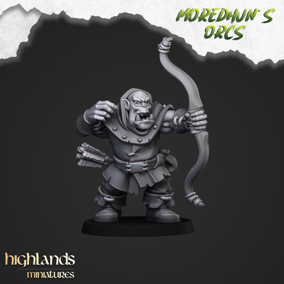 Highland Miniatures Orc Archers x10 Fantasy TOW AOS