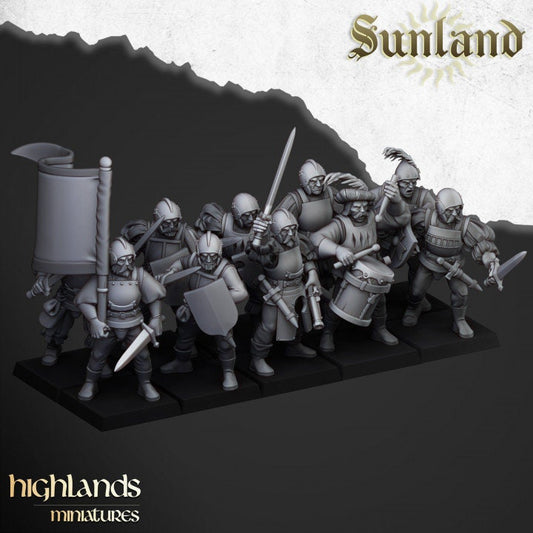 Highland Miniatures Sunland Troops with swords x20 Fantasy AoS TOW