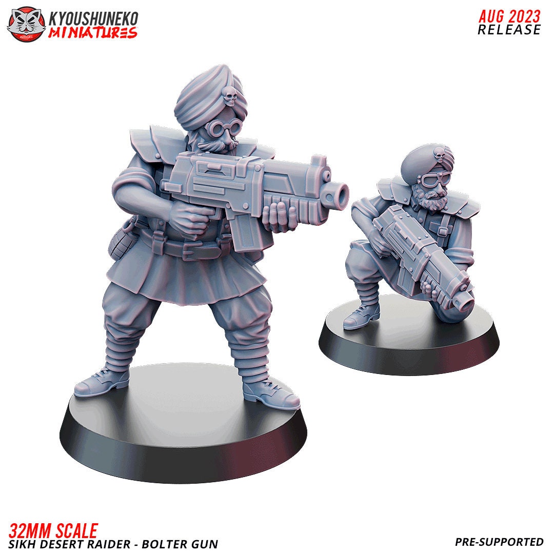 Fantasy SCFI Imperial Guard KT KOW K47 Bolter Gun - Sikh Desert Raider