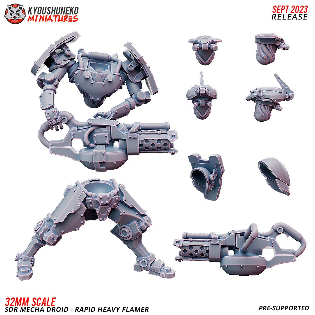 Fantasy SCFI Imperial Guard KT KOW K47 SdR Mecha Droid Rapid Heavy Flamer