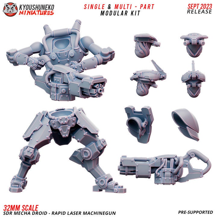 Fantasy SCFI Imperial Guard KT KOW K47 SdR Mecha Droid Rapid Laser Machine Gun