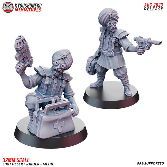 Sikh Desert Raider Medic Set (2 models) Various Scales Historical Wargaming (US tariffs are pre-paid by us)