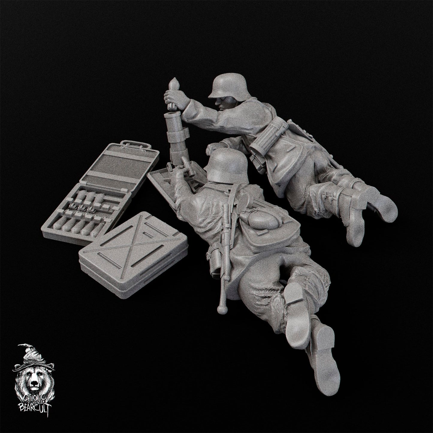 WWII German Light Mortar 5 cm Granatwerfer 36 (2 models) Various Scales Historical Wargaming