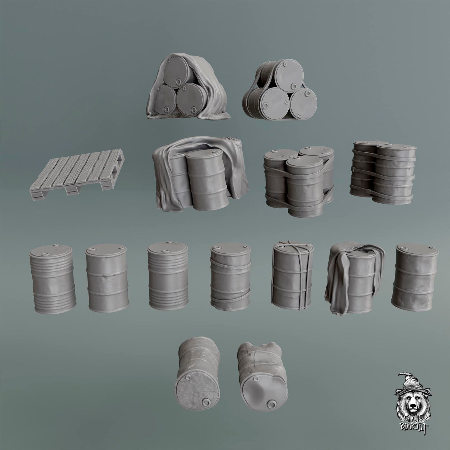 Wargaming Terrain Props Barrels Set Various Scales Historical Wargaming (US tariffs are pre-paid by us)