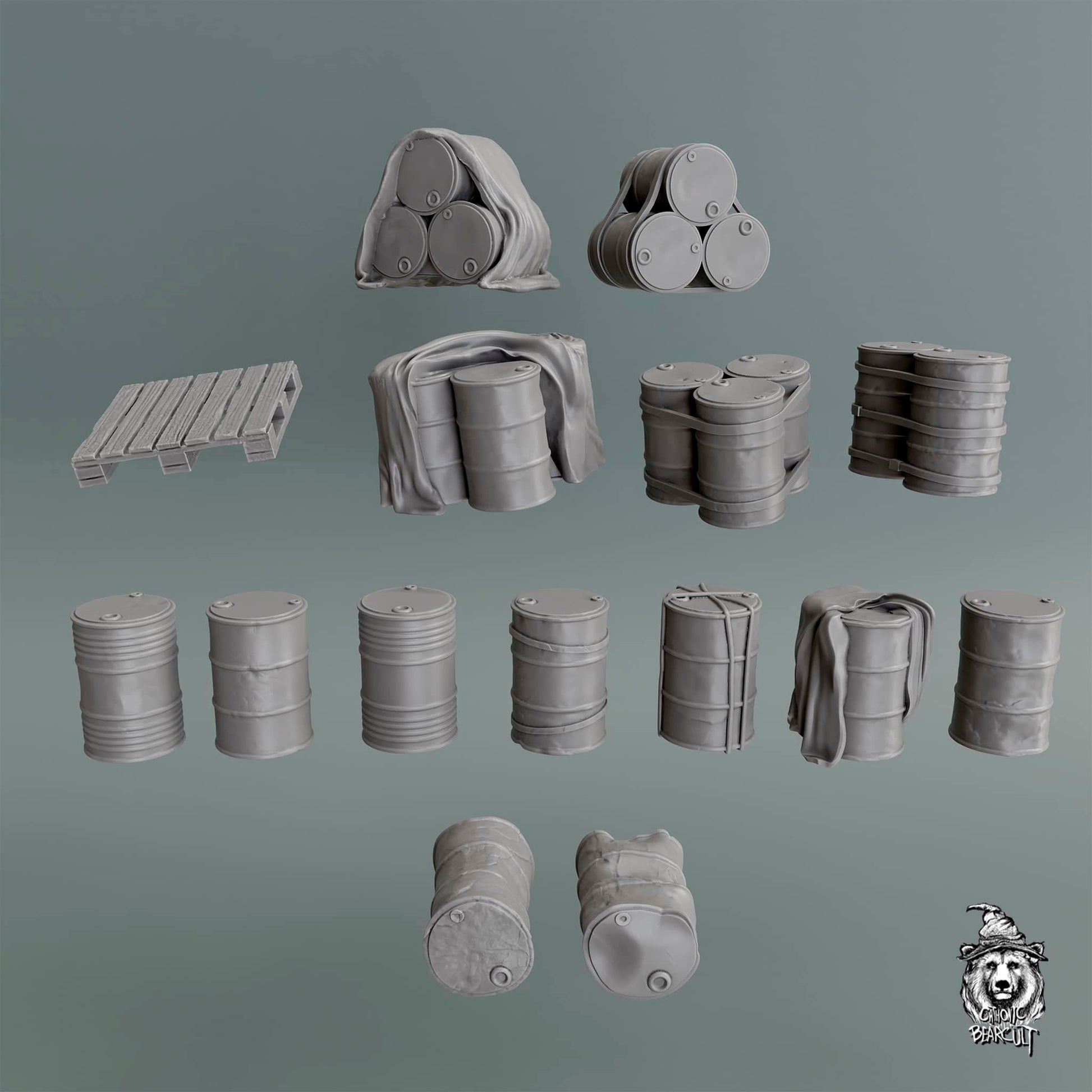 Wargaming Terrain Props Barrels Set Various Scales Historical Wargaming (US tariffs are pre-paid by us)