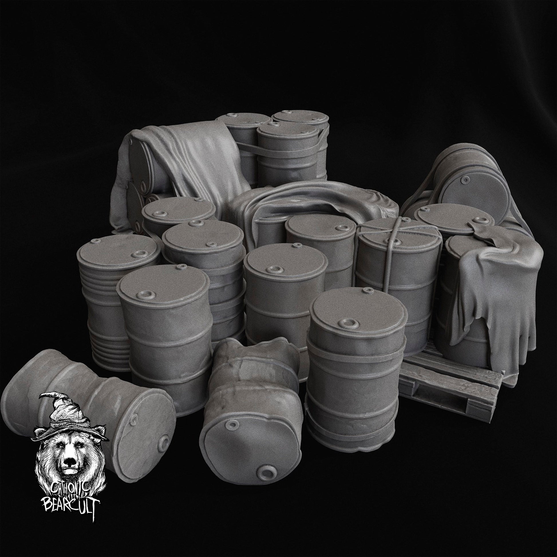 Wargaming Terrain Props Barrels Set Various Scales Historical Wargaming (US tariffs are pre-paid by us)