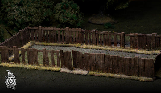 Wargaming Terrain Wooden Fence Sections 5cm (10pcs) Various Scales Historical Wargaming