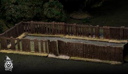 Wargaming Terrain Wooden Fence Sections 5cm (10pcs) Various Scales Historical Wargaming