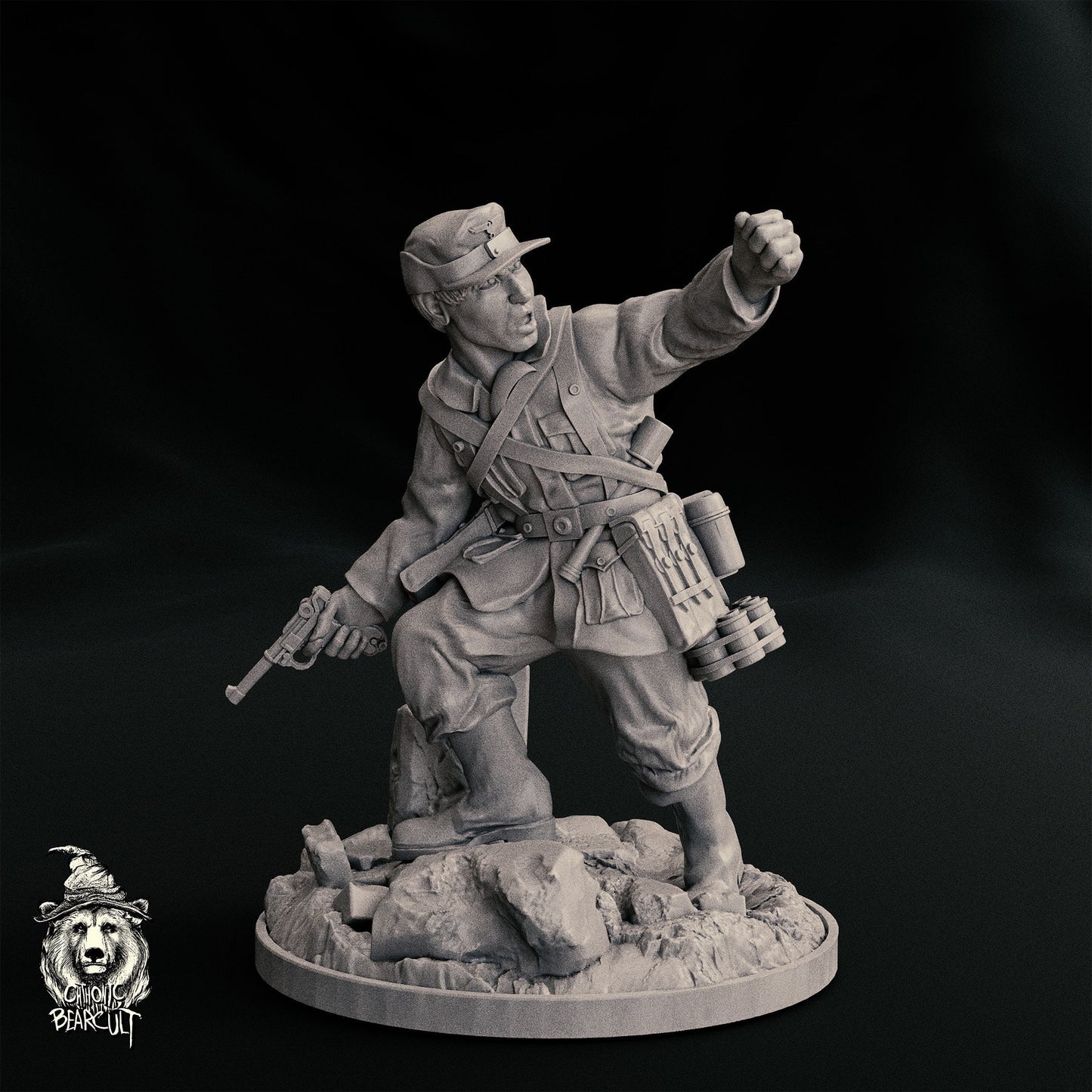 WWII German NCO with Scenic Base Various Scales Historical Wargaming (US tariffs are pre-paid by us)