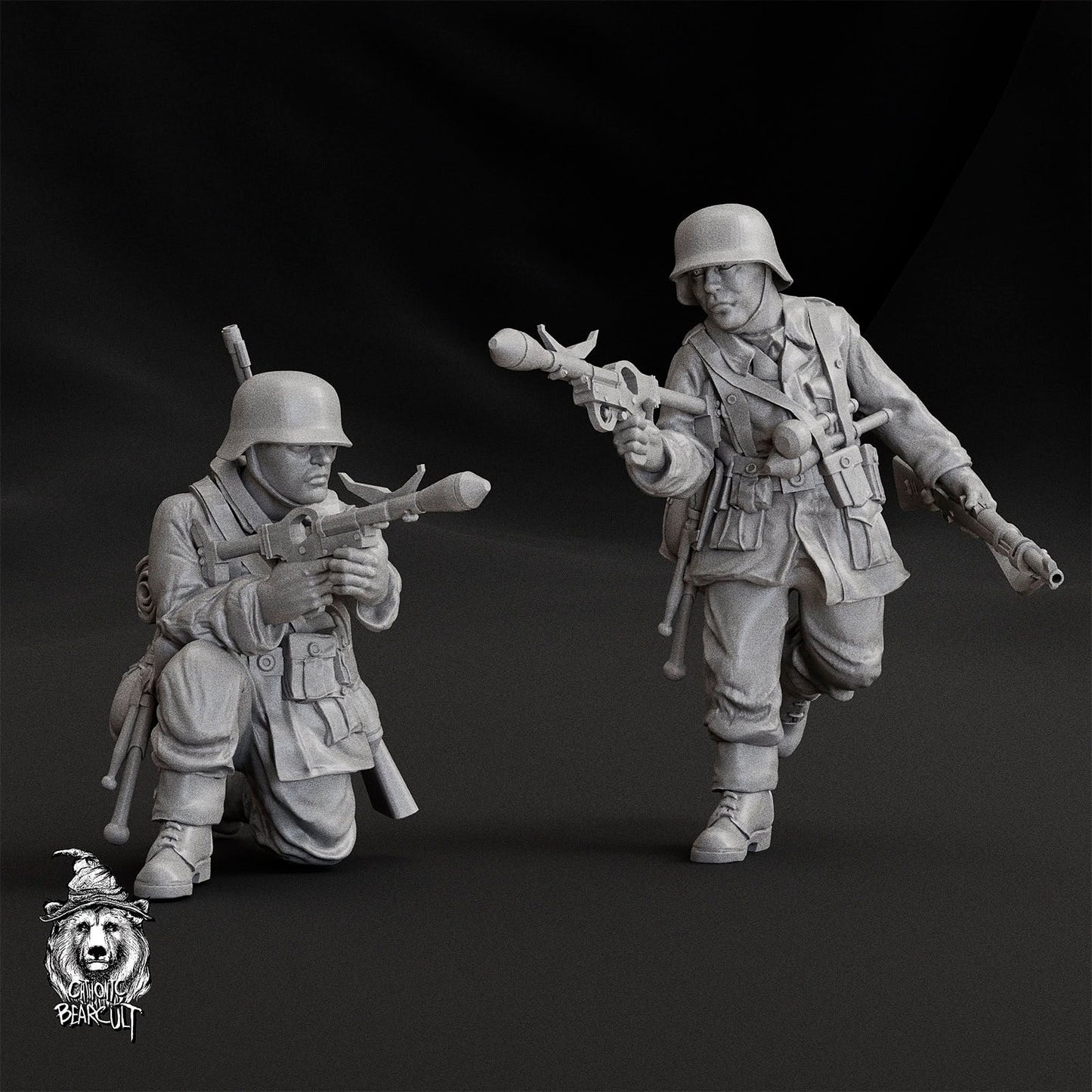 WWII German Pioneers Sturmpistole Team (2 model) Various Scales Historical Wargaming (US tariffs are pre-paid by us)
