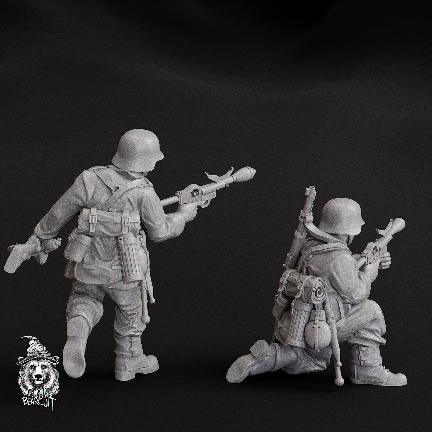 WWII German Pioneers Sturmpistole Team (2 model) Various Scales Historical Wargaming (US tariffs are pre-paid by us)
