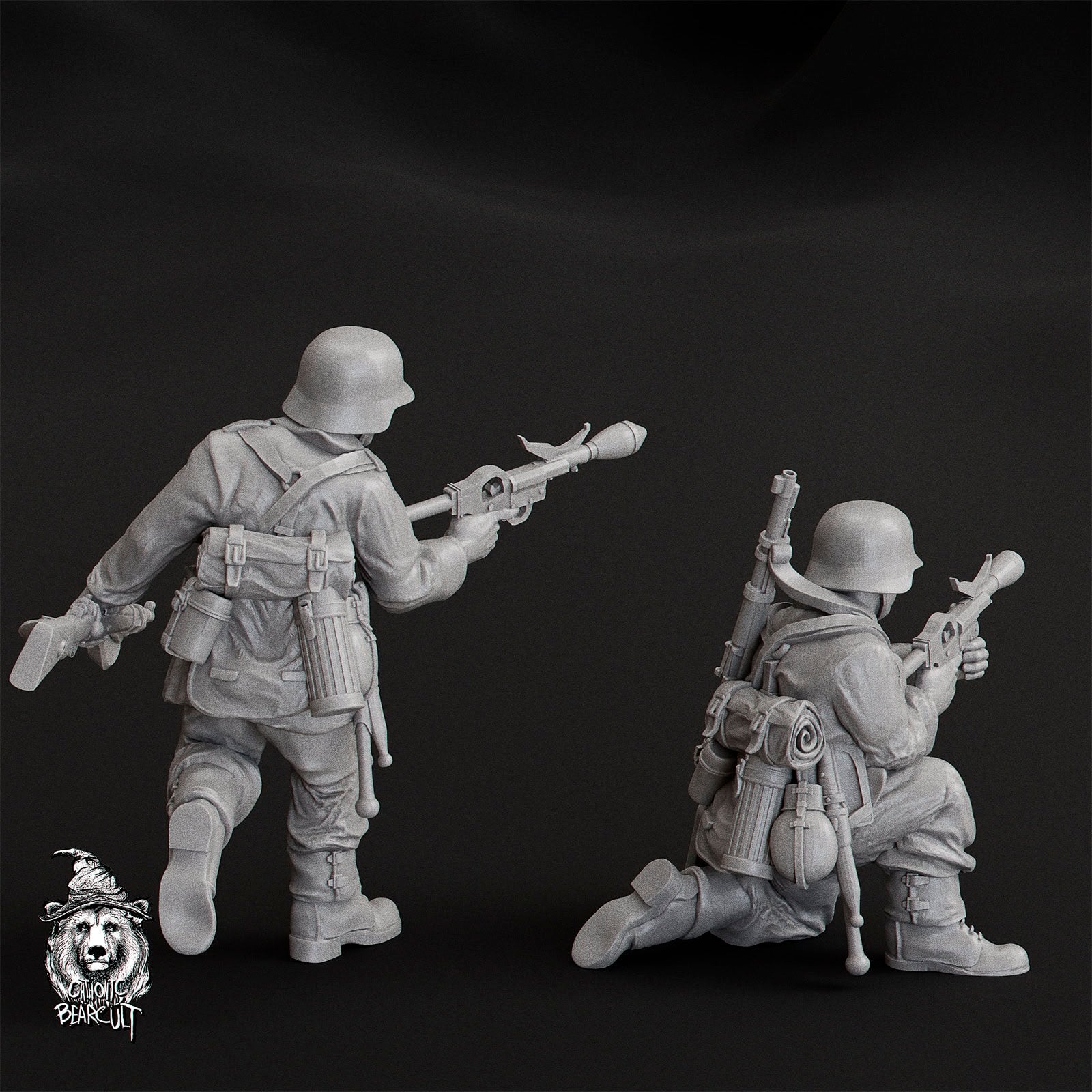 WWII German Pioneers Sturmpistole Team (2 model) Various Scales Historical Wargaming (US tariffs are pre-paid by us)