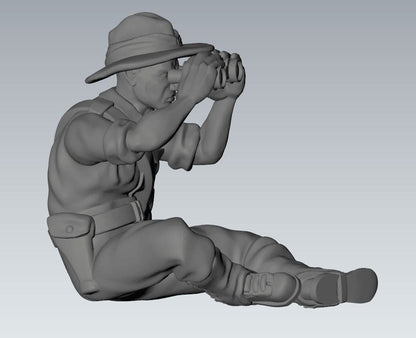 WWII Australian Sniper Team (2 models) Various Scales Historical Wargaming
