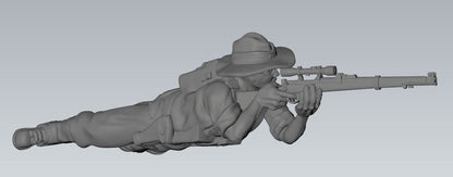WWII Australian Sniper Team (2 models) Various Scales Historical Wargaming
